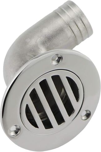 NRC&XRC Stainless Steel 316 Marine Deck Drain Boat Deck Drain1 1/2 Inch (38MM) or 1-1/4in(32MM) 90 Degree Floor Deck Drain Scuppers W/Screws in Saudi Arabia