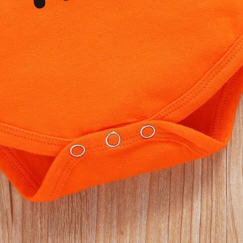 OneCut My First Halloween Newborn Infant Baby Boy Girls Pumpkin Printed Long Sleeve Outfits Set in Saudi Arabia