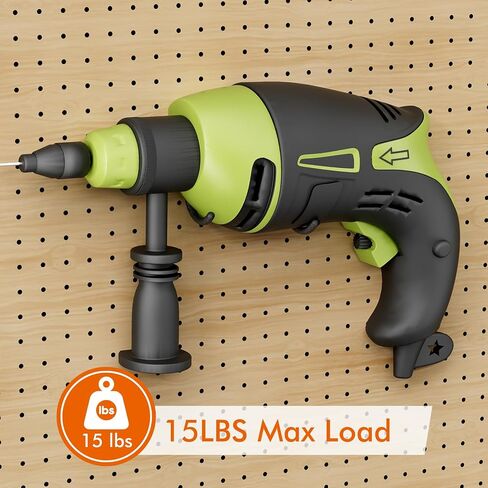 خطافات Pegboard شديدة التحمل - 5 قطع من ملحقات لوحة Pegboard لأدوات التعليق تناسب فتحات ربط 1/4 بوصة - منظم Pegboard حامل أدوات كبير أسود لسقيفة ورشة عمل المرآب in Kuwait