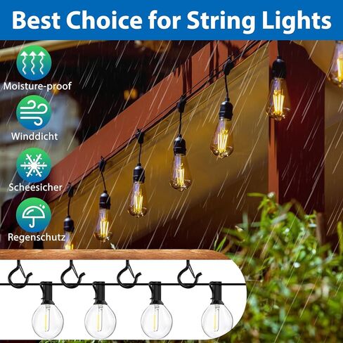 48 قطعة من خطافات الشماعات Q، خطافات لولبية لأضواء السلسلة الخارجية، برغي مقاوم للرياح في خطافات مع مشبك أمان لتعليق النباتات وأضواء عيد الميلاد وأضواء الفناء، تتضمن 1 مفك صواميل جناح، أسود in Kuwait