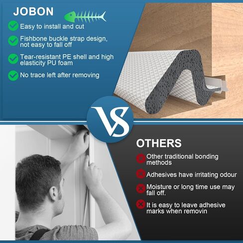 10Feet Weather Stripping Door Seal Strip,Door Soundproofing V-Shape Sound Proof Door Sealers for Door Frame, Door Insulation Strip for Large Gap (Black) in Saudi Arabia