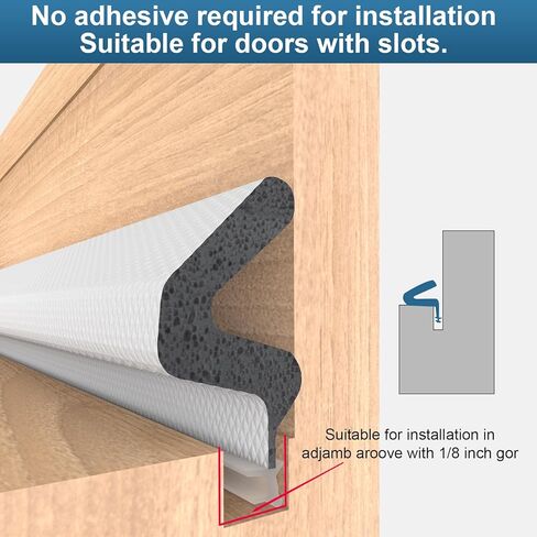 10Feet Weather Stripping Door Seal Strip,Door Soundproofing V-Shape Sound Proof Door Sealers for Door Frame, Door Insulation Strip for Large Gap (Black) in Saudi Arabia