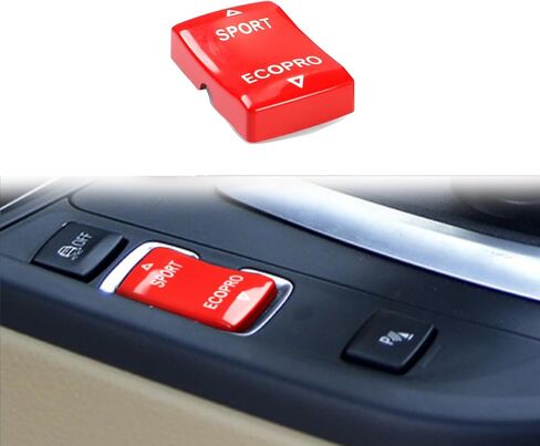 Car Console Sport ESP Antislip Button Cover Gear Button Kit for BMW 1 2 3 4 Series F20 F21 F22 F23 F30 F31 F34 F35 F32 F36 2012-2019 (ESP Button+Sport Button, Red) in Saudi Arabia