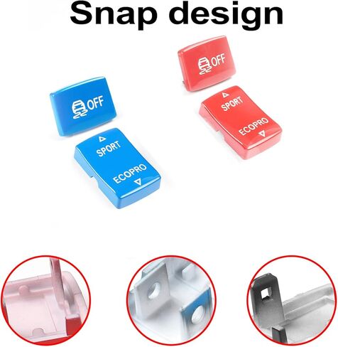 مجموعة أزرار تروس لوحدة التحكم الرياضية ESP مضادة للانزلاق لسيارة BMW 1 2 3 4 Series F20 F21 F22 F23 F30 F31 F34 F35 F32 F36 2012-2019 (زر ESP + زر رياضي، أحمر) in Kuwait