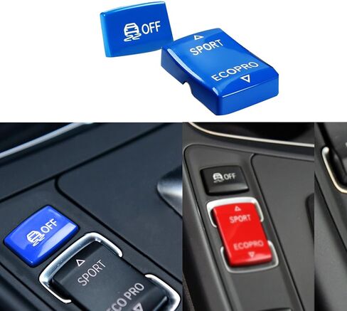 مجموعة أزرار تروس لوحدة التحكم الرياضية ESP مضادة للانزلاق لسيارة BMW 1 2 3 4 Series F20 F21 F22 F23 F30 F31 F34 F35 F32 F36 2012-2019 (زر ESP + زر رياضي، أحمر) in Kuwait