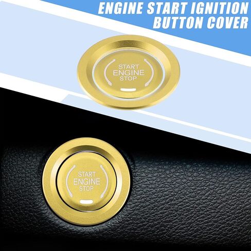 Car Engine Start Ignition Button Cover Trim for Cadillac CT4 XT4 XT6 CT5 2020-2022 Aluminum Alloy Red in Saudi Arabia