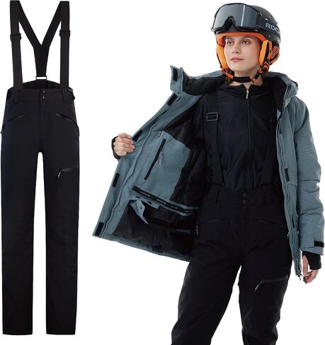 Snowboard Pants Women,Snow Ski Bibs Winter Waterproof Insulated Snowboarding Trousers for Skiing in Saudi Arabia