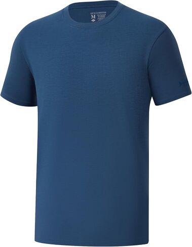 BASSDASH Men’s Ultra Soft Cotton Blend UPF 50+ Sun Protection T-Shirt Short Sleeve Lightweight Cooling Casual Basic Tee in Saudi Arabia