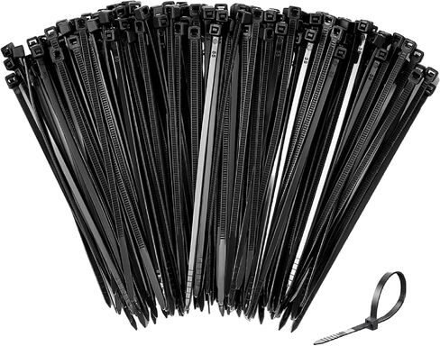 600 Pcs Black Zip Ties Heavy Duty 6 8 12 Inch Width 0.18 inch 54lbs Tensile Strength - Self-Locking Industrial Multi-Purpose UV Resistant Premium Nylon Cable Wire Ties in Saudi Arabia