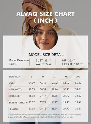 AlvaQ Womens Oversized Sweatshirts 2024 Casual Crewneck Long Sleeve Waffle Knit Tops Pullover Jumper Outfits in Saudi Arabia