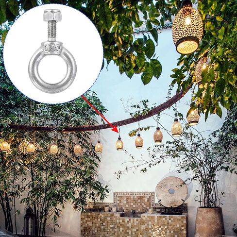 6 مجموعات من مسامير رفع الكتف للآلات - سياج الثريا من الفولاذ المقاوم للصدأ مع صواميل قفل تنطبق على حبل السلك (M4، فضي) in Kuwait