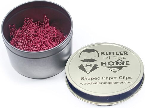 Pig Shaped Paper Clips Great for Paper Clip Collectors or Office Gift - Comes in Round Tin with Lid and Gift Box (Pink) in Saudi Arabia