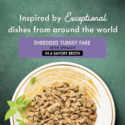 Fancy Feast Wet Cat Food Medleys Shredded White Meat Chicken Fare with Spinach in Savory Cat Food Broth - 3 oz. (Pack of 12) in Saudi Arabia