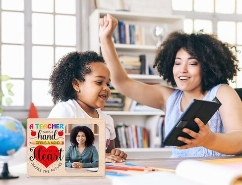 إطار صورة المعلم، شكرًا لمساعدتي على النمو والتعلم، هدايا تقدير المعلم للنساء، هدايا التخرج من الطلاب، هدايا تقاعد ملهمة لنهاية العام للمعلمين in Kuwait