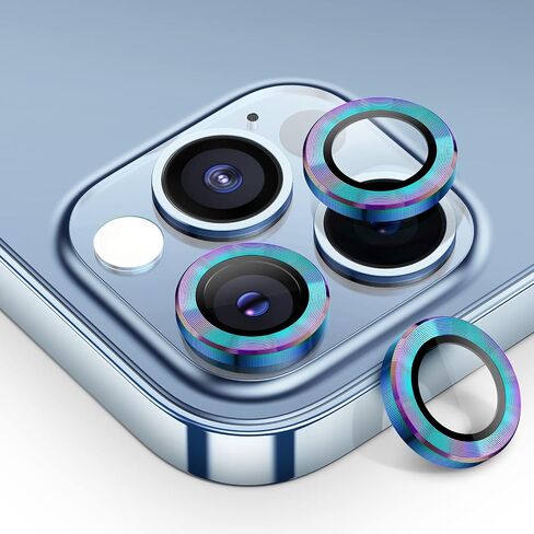 Tensea لهاتف iPhone 13 Pro - iPhone 13 Pro Max واقي عدسة الكاميرا، غطاء كاميرا من الزجاج المقوى 9H واقي شاشة معدني حلقة فردية لهاتف iPhone 13Pro 6.1 بوصة iPhone 13 ProMax 6.7 بوصة 2021 in Kuwait