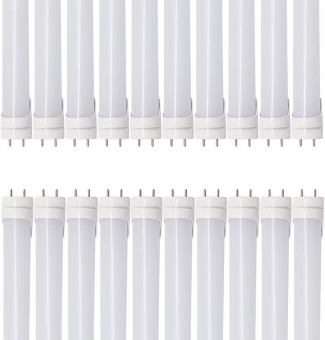 Aolyty T8 LED Tube Light, 9W Shop Light 6500K Super Bright Dual End Powered No Ballast Bypass Light fixtures 2ft 24" for Warehouse, Garage, Office, Home - 10 Pack in Saudi Arabia