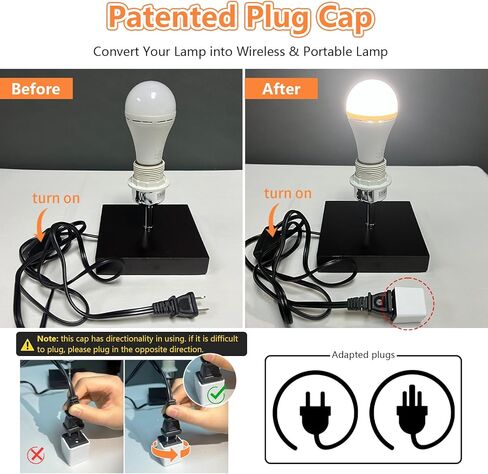 مجموعة لمبات الإضاءة القابلة لإعادة الشحن وأغطية التوصيل، بطارية عالية السعة 1800 مللي أمبير في الساعة، 9 وات، 750 لومن، 5000 كلفن لمبات الإضاءة في حالات الطوارئ لانقطاع التيار الكهربائي، مصابيح إضاءة LED A19 E26، 4 قطع مع أغطية توصيل و4 خطافات in Kuwait