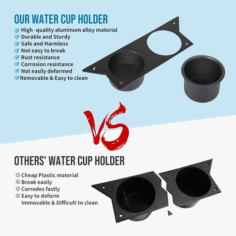 for 3rd Third Gen Chevy Camaro 1982-1992 Water Cup Holder, Ash Tray Cup Holder Aluminum Center Console (Black) in Saudi Arabia