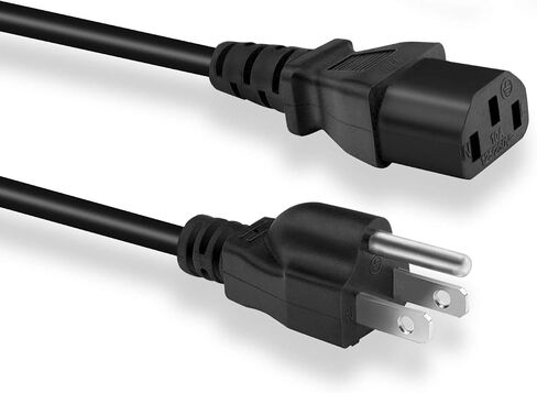 Universal AC Power Cord 3 Prong 6FT Compatible with Personal Computer, PC Monitor, Plasma TV, Printer Power Supply Cable, Replacement Instant Pot Pressure Cooker Household Appliance Cord in Saudi Arabia