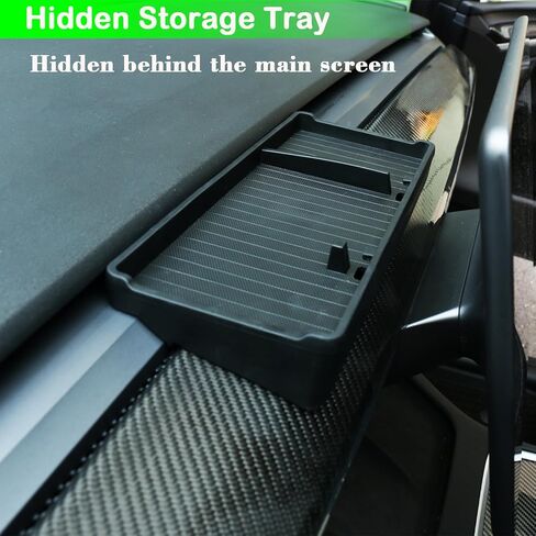 YHCDSEA لـ Tesla Model 3 Model Y منظم وحدة التحكم المركزية خلف صندوق تخزين الشاشة ولوحة القيادة والصينية المخفية وحامل النظارات الشمسية والإكسسوارات الداخلية (أسود) in Kuwait