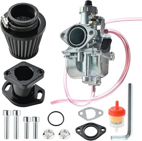 VM22 المكربن ​​Carb Predator 212cc المكربن ​​GX200 6.5hp Clone Engine 196cc CT200U KT196 Moto Mini Bike Race Go Kart 212cc Carburator مع فلتر هواء 38 مم وأنبوب مدخل 26 مم (طقم أسود) in Kuwait