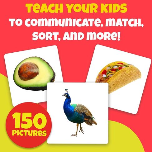 150 Advanced Noun Flash Cards | Picture Cards for Speech Therapy & Autism Learning Materials | Preschool Kindergarten Language Learning Cards | Homeschool Supplies | Apraxia Flash Card in Saudi Arabia