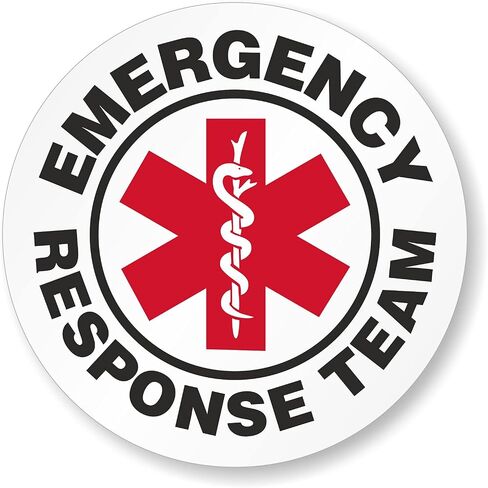 SmartSign "CPR First Aid Certified" Pack of 5 Hard Hat Labels | Retro-Reflective, 2" Circle in Saudi Arabia