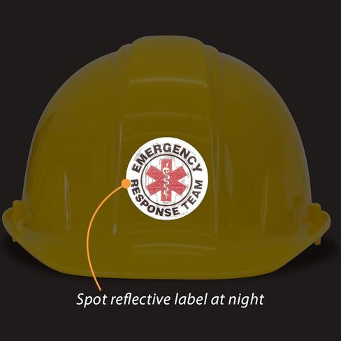SmartSign "CPR First Aid Certified" Pack of 5 Hard Hat Labels | Retro-Reflective, 2" Circle in Saudi Arabia
