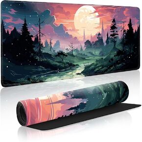 Cyberpunk XL Gaming Mouse Pad,Anime Mouse Pad Gaming 31.5 X 11.8 in Mouse Mat Desk Pad,Large Desk Mat Extended Keyboard Pad Anime Mousepad with Non-Slip Base and Stitched Edge for Gaming Home Office