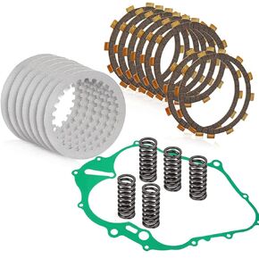 MOTO1988 Clutch Friction Plates Kit & Gasket and Springs Compatible with Yamaha Raptor 660 660R 2001-2005