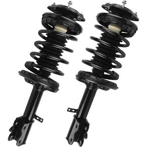 KUSATEC Front Pair Complete Struts Shock Absorber fit for 1998-2002 for Chevy Prizm, 1993-1997 Geo Prizm, 1993-2002 Toyota Corolla, 271952 271951 Struts with Coil Spring Assemblies