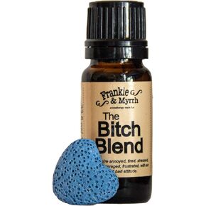 Frankie & Myrrh The Bitch Blend w/Portable Lava Stone Diffuser | Essential Oil Blend for Mood, Irritability - All Natural Aromatherapy - Clary Sage, Geranium, Lavender, Bergamot