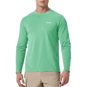 Men's Sun Protection Long Sleeve Swim Shirts Quick Dry Rash Guard Lightweight UPF 50+ Fishing Hiking Beach UV Shirt
