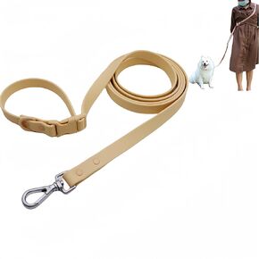 Hands Free Dog Leash, 4-7.5 FT PVC Waterproof Multifunctional Dog Leash Adjustable Lengths for Handless Walking Training Running with Cross Body, Over Shoulder, Waist and Belt Leash (Black)