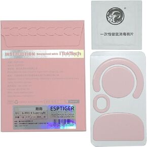 Esports Tiger Gaming ICE Version Mouse Feet Mouse Skate for G Pro X Superlight Glides Curve Edge Mouse Pads Pink PTFE