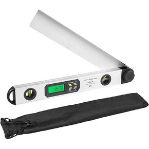 Digital Angle Finder Protractor Spirit Level 0~225° 16 Inch/400mm Angle Measuring Tool for Carpentry,Construction,Home LCD Backlit,Digital Angle Gauge Bubble Level,Mechanical Lock