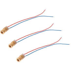 ShillehTek 6mm 650nm 5mW Red Laser Diode Module | Copper Laser Pointer Sight | 5V Compatible | 3-Pack | Arduino & Raspberry Pi Projects, and DIY Electronics