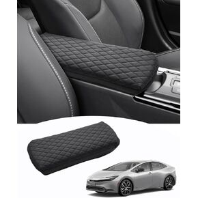 غطاء وحدة التحكم المركزية Toyota Prius Gen مسند الذراع غطاء وسادة مخصص مناسب لسيارة Toyota Prius XW60 5th Accessories 2023 2024 PU جلد مضاد للخدش باللون الأسود