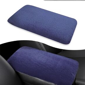 gunhunt Pack-1 Car Center Console Pad, 11.81" x 7.87" Plush Car Armrest Box Mat, Auto Armrest Cover Supporting Elbow, Suitable for Most Vehicles, SUVs, Trucks Interior Accessories (Beige)
