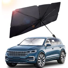 55"x 31" Windshield Sun Shade,Car Windshield Sun Shade Umbrella,UV Reflecting Foldable Front Car Sunshade Umbrella,Car Accessories Foldable Windshield Sun Shade Cover Visor Sunshades