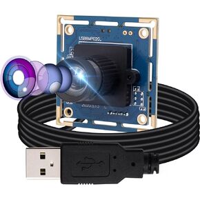 8mp USB Camera Module for Computer Wide Angle PC Camera 75degree No Distortion Lens Webcam Board Mini UVC USB2.0 Lightburn Camera IMX179 USB with Camera 4K USB Security CCTV Camera for Raspberry Pi