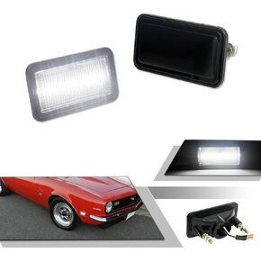 GTINTHEBOX for 1968 Chevrolet Camaro,1968 1969 Impala Nova Corvette El Camino Caprice Chevelle Front Rear Bumper Side Marker Light Fender Lamp Smoked Lens Amber & Red LED,4pcs