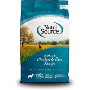 NutriSource Adult Dog Food, Made with Chicken and Rice, with Wholesome Grains, 1.5LB, Dry Dog Food