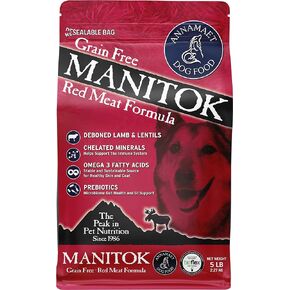 Annamaet Grain-Free Manitok Red Meat Formula Dry Dog Food, (Fresh Lamb), 25-lb Bag