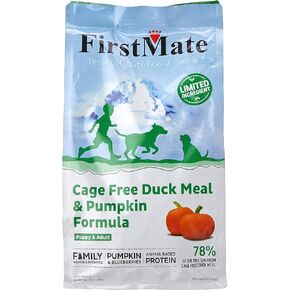 Firstmate, Limited Ingredient Cage-Free Duck Meal & Pumpkin Formula Dry Dog Food, 5 lb