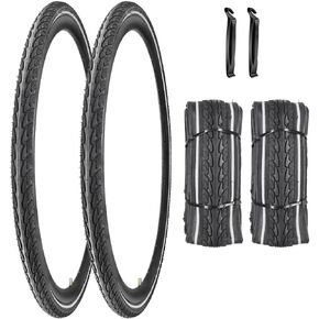 SIMEIQI 700X35C Bike Tire with Reflective Wall Foldable Bicycle Tires