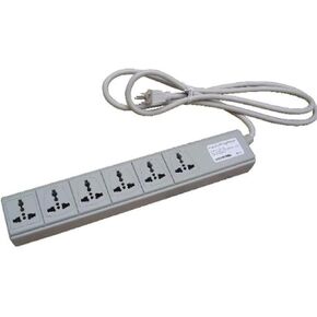 VCT USP600 - Universal Power Strip 6 Outlets 100V to 220V/250V and 3500 Watts Built-in Universal Surge Protector with Window Shutters and Circuit Breaker for Worldwide Use