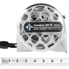 7.5M/25FT Stainless Steel Anti-Corrosion Retractable Metric Ruler, Anti-Fall Wear-Resistant Stainless Steel Tape Measure Double-Sided Scale, Hollow Design Titanium Tape Measure, Self-Lock (7.5M)