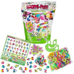 Rainbow Loom® Loomi-Pals Food Collectible, Features 30 Mystery Cute Food Themed Charms and 600 Colorful Rubber Bands All in a RESEALABLE Bag, Great Gifts for Boys and Girls 7+