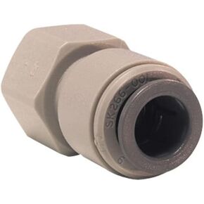 IPW Industries Inc-John Guest - Acetal Female Flare Connector Quick Connect Fitting 3/8" OD / 1/4" FFL / PI4512F4S (Pack of 10)